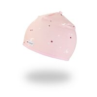 LITTLE ANGEL Čiapka podšitá BIO Outlast® 3 | 42-44 cm sv.ružová hviezdičky/ružová baby